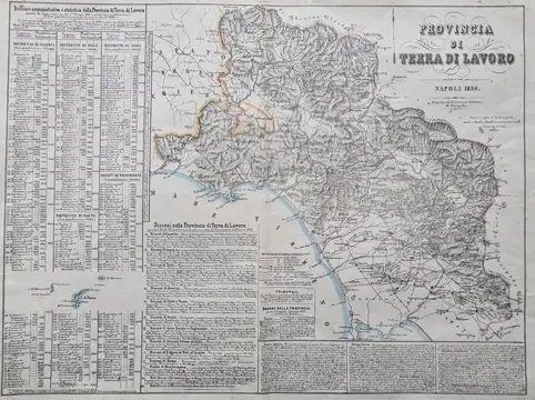 Italië, Campania, Napoli; Marzolla Benedetto - Provincia di Terra di Lavoro - 1851-1860