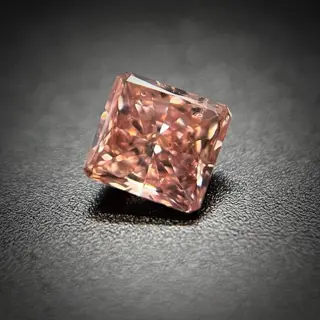 1 pcs Diamant - 0.15 ct - Prinses - fancy roze bruin - SI1