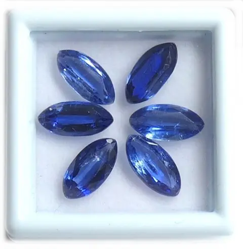 6 pcsBlauwe kyaniet - geen minimumprijs - 8.04 ct