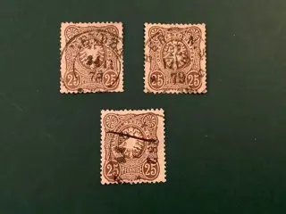 Duitse Rijk - 25 Pfenninge in nuance a,b en c - BPP gekeurd - Michel 35a, b, c