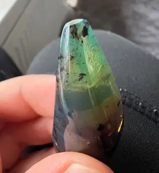 AAA +++ blue amber van hoge kwaliteit - Cabochon met