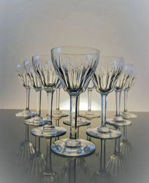 Val Saint Lambert - Dropper glazen in geslepen kristal -