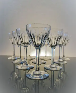 Val Saint Lambert - Dropper glazen in geslepen kristal -