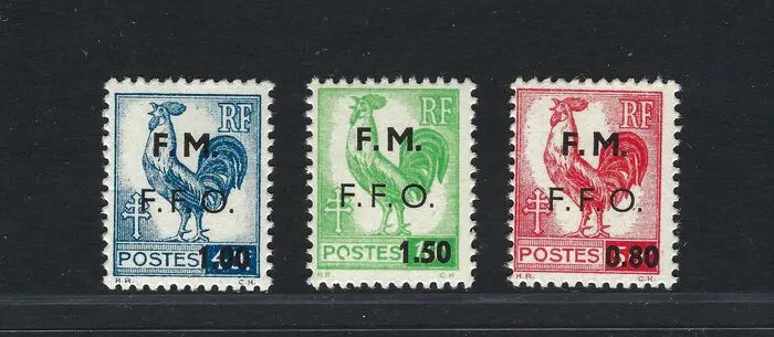 Frankrijk - NEUFS Lot de timbres Libération Cognac n° 1 à 3