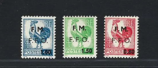 Frankrijk - NEUFS Lot de timbres Libération Cognac n° 1 à 3