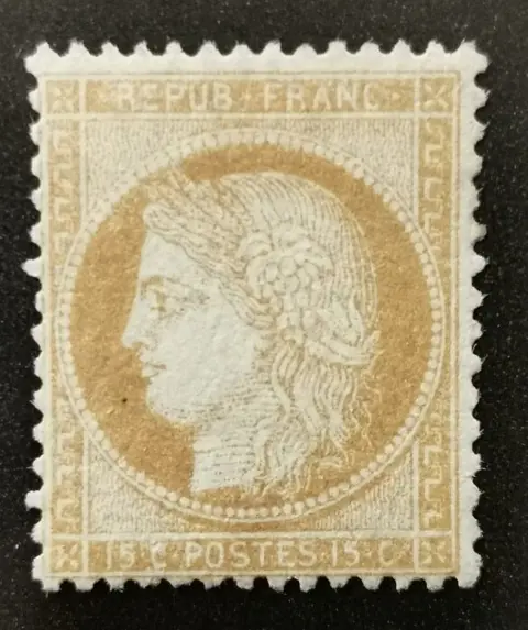 Frankrijk 1871 - Classic stamp of France N°59 Ceres issue 15 c. Bistre. Quote: €725. - Yvert et tellier N°59