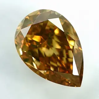 Diamant - 0.50 ct - Peer - Natural Fancy Orangy Brownish