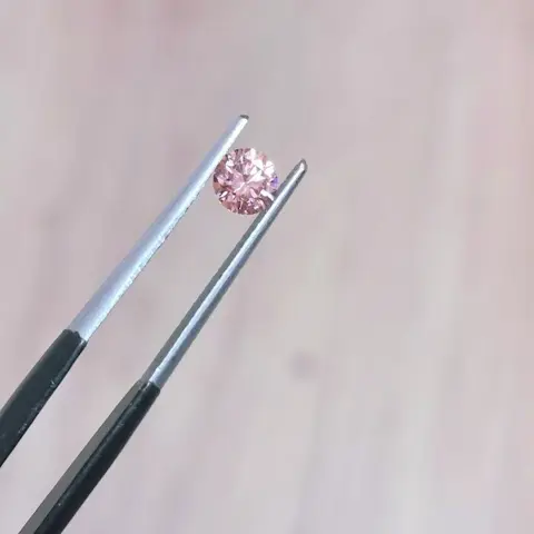 1 pcs Diamant - 0.47 ct - Rond - Color Enhanced - fancy
