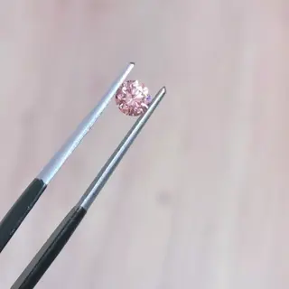1 pcs Diamant - 0.47 ct - Rond - Color Enhanced - fancy