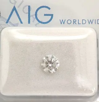 Diamant - 0.42 ct - Rond - Light Yellow - SI3, ***NO