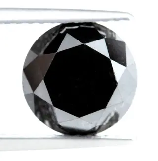 Diamant - 3.60 ct - Fancy Black treated colour - *NO