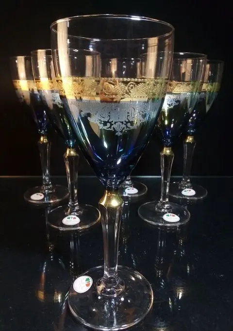 F.lli Fumo cristalleria - Fluitjes (6) - Puur gouden