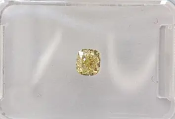 Diamant - 0.29 ct - Cushion - fancy yellow - VS2, No