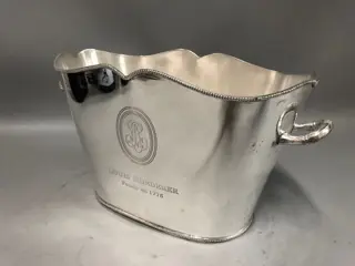 Silver-plated Champagne Cooler - fits 2 to 3 bottles -
