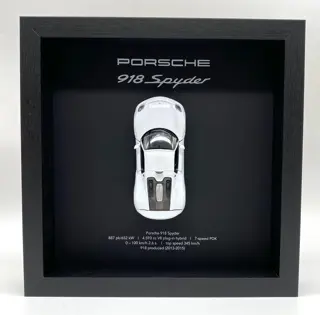 Decoratief object - FRAMEDWHEELS - Porsche 918 Spyder white