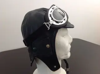 Accessoire - Prachtige Leather Driving/Flying Helmet New