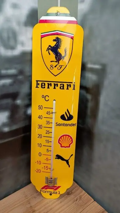 Decoratief object - Termómetro Con Decoración Ferrari