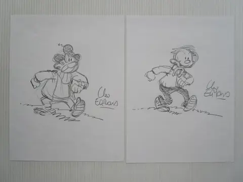 Eppo - 2 x opdrachttekening Uco Egmond