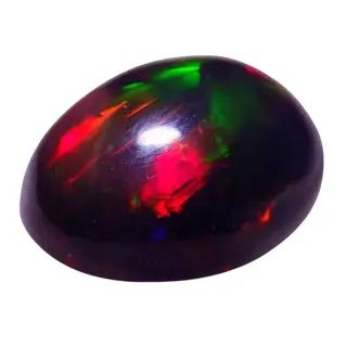 Grote A+ zwarte opaal cabochon 5.51 ct - 15.6×10.9×7.7 mm -