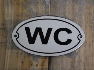 Wc bord , toilet bord , aanduidings bord