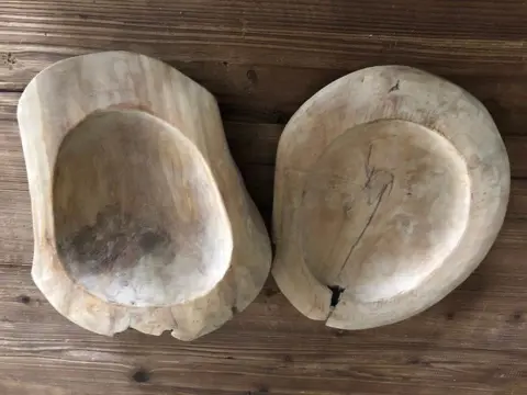 Houten schaal , schaal , kado