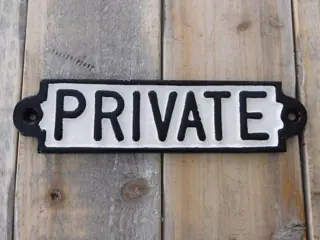 Deurbord , emaille bordje , PRIVATE , prive bord , prive