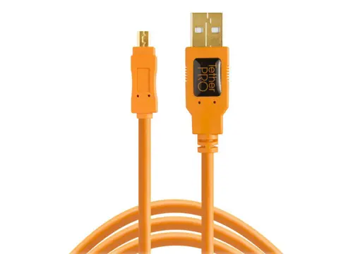 Tether Tools TetherPro USB 2.0 - Mini-B 8 pin (4,6m oranje)
