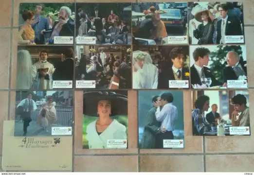 FOUR WEDDINGS AND A FUNERAL lobbycard set.