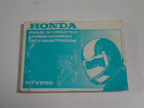 INSTRUCTIEBOEKJE Honda NTV 650 1988 - 1997