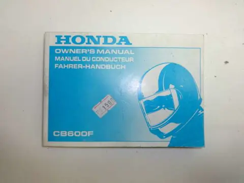 INSTRUCTIEBOEKJE Honda CB 600 F 1998 - 2004