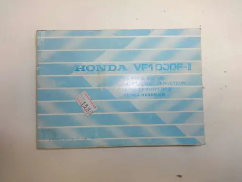 INSTRUCTIEBOEKJE Honda VF 1000 F 1984 - 1988
