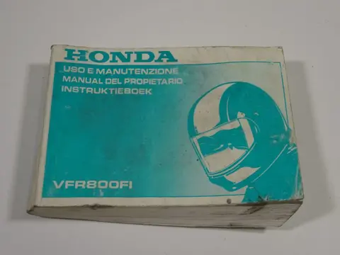 INSTRUCTIEBOEKJE Honda VFR 800 I 1998 - 2001