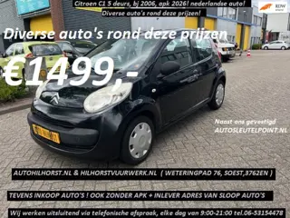 Citroen C1 1.0-12V ( Diverse van dit soort auto's ) op voorraad!! vanaf €1499,-