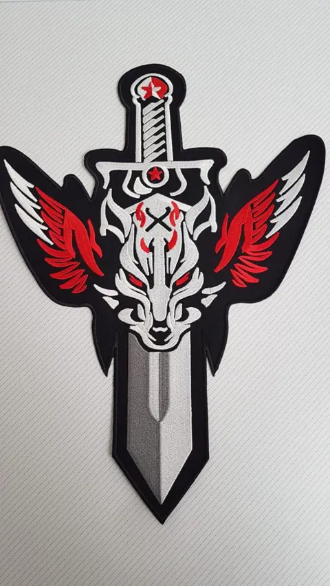 Motorjas,Back,Patch,Rug,Embleem,Sword