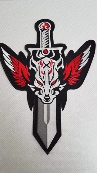 Motorjas,Back,Patch,Rug,Embleem,Sword