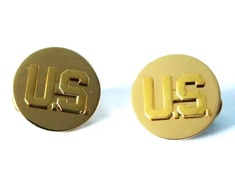 Embleem,Kraagspiegels,Set,US,Army,Disc,WWII