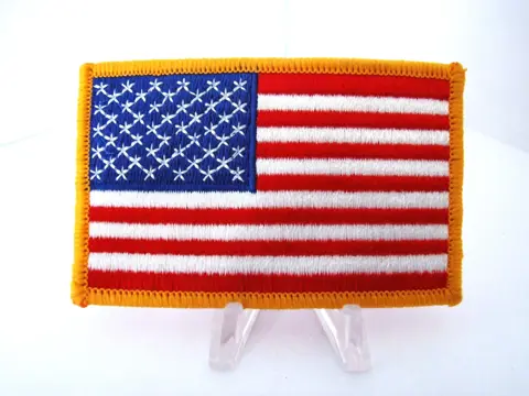 Embleem,Patch,Vlag,US,Army,WWII,Gele,Border