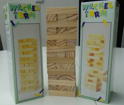 STAPELSPEL HOUT, VALLENDE TOREN MINI NIEUW