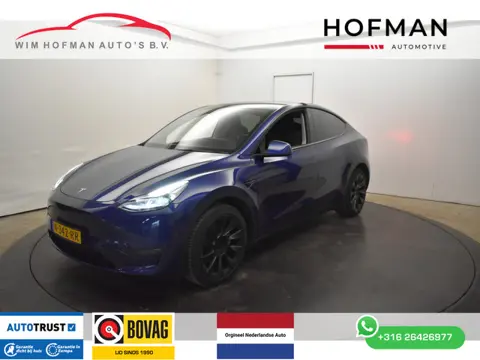 Tesla Model Y Long Range AWD 75 kWh 351Pk SOH 91% Trekhaak EL aKlep Pano Leder Camera