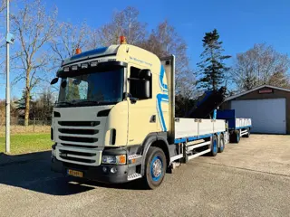 Scania G440 / 6x2 / Palfinger PK 34002SH / Euro6 / Automaat / Open Laadbak + JUMBO 2-Assige Aanhangw