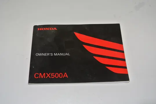 INSTRUCTIEBOEKJE Honda CMX 500 Rebel 2017 - 2020