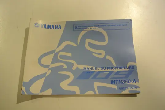 INSTRUCTIEBOEKJE Yamaha MT 09 2018 - 2020