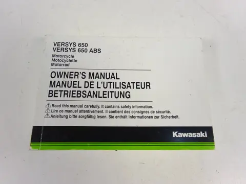 INSTRUCTIEBOEKJE Kawasaki VERSYS 650 2015 - 2018