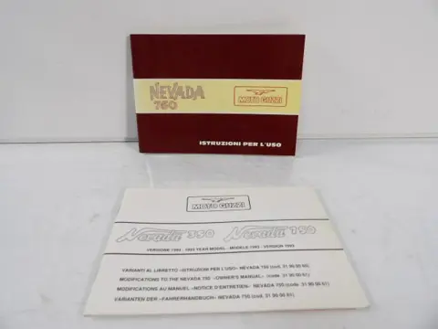 INSTRUCTIEBOEKJE Moto Guzzi Nevada 750 1991 - 2019