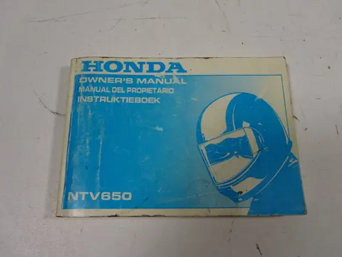 INSTRUCTIEBOEKJE Honda NTV 650 1988 - 1997