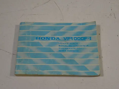 INSTRUCTIEBOEKJE Honda VF 1000 F 1984 - 1988
