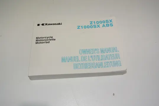 INSTRUCTIEBOEKJE Kawasaki Z 1000 Sx 2014 - 2016