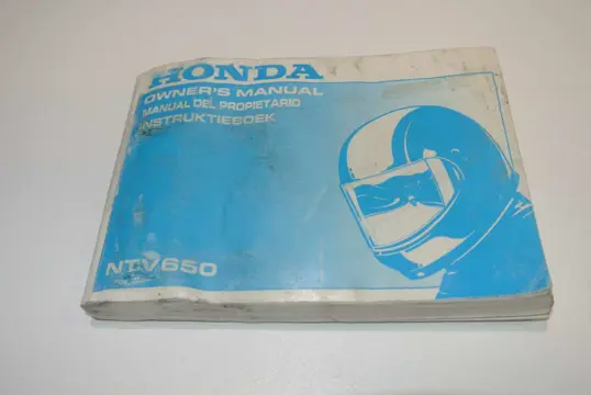 INSTRUCTIEBOEKJE Honda NTV 650 1988 - 1997