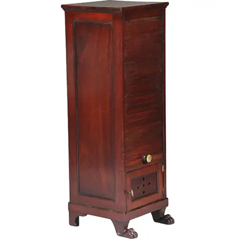 Unieke Empire bordenwarmer in mahonie én in authentieke staat ca 1810