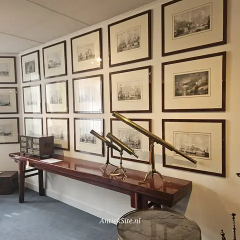 Serie van 24 litho's  Zeeslagen getekend door P.J. Schotel uitgave Buffa Amsterdam - prachtig identiek ingelijst